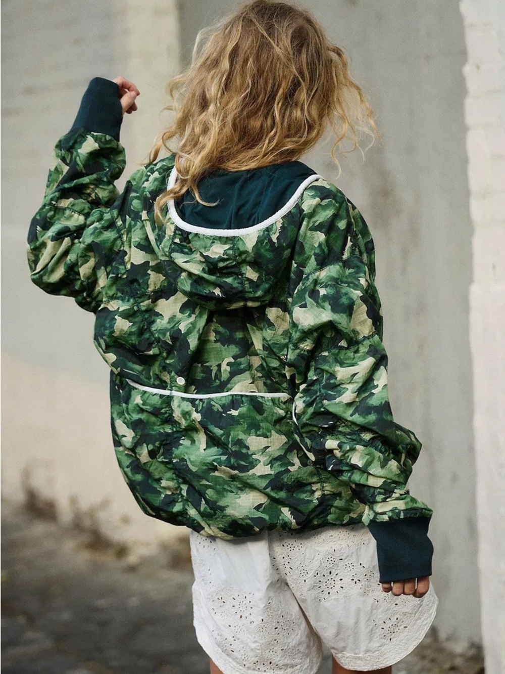 Free People Movement Happy Camper Camo Windbreaker Jacket